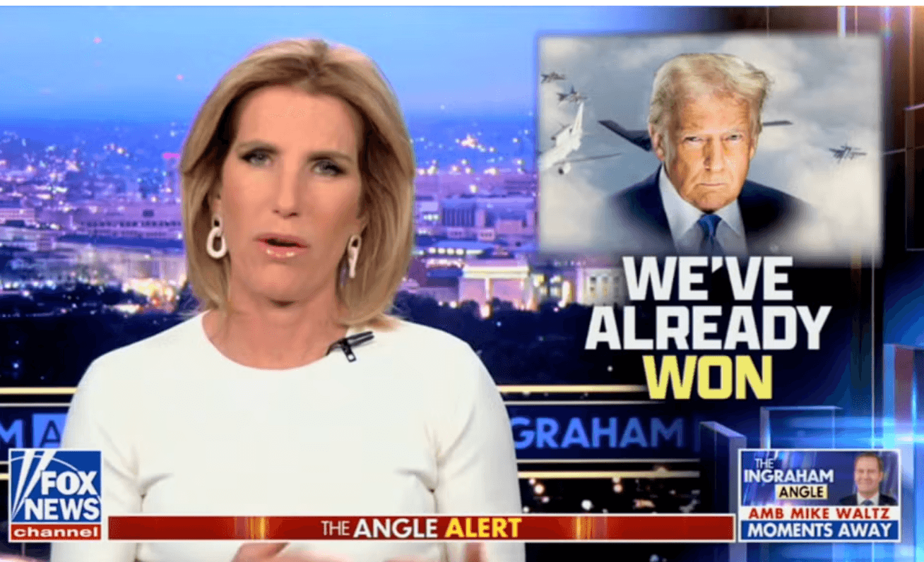 Laura Ingraham Claims To Have Opposed Iran War 'From Day One' (She's Lying)