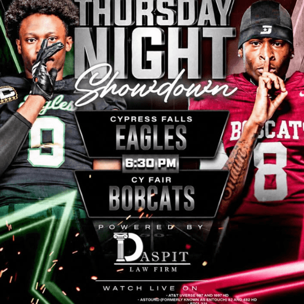 7PM - VYPE Thursday Night Showdown: Cypress Falls vs. Cy Fair