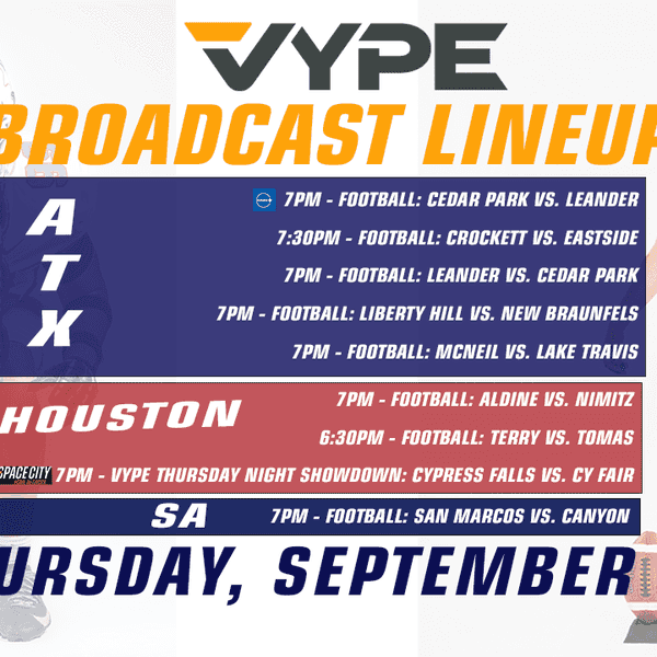 VYPE Live Lineup - Thursday 9/24/26