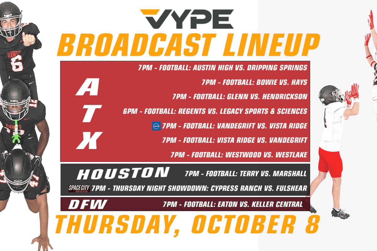 VYPE Live Lineup - Thursday 10/8/26