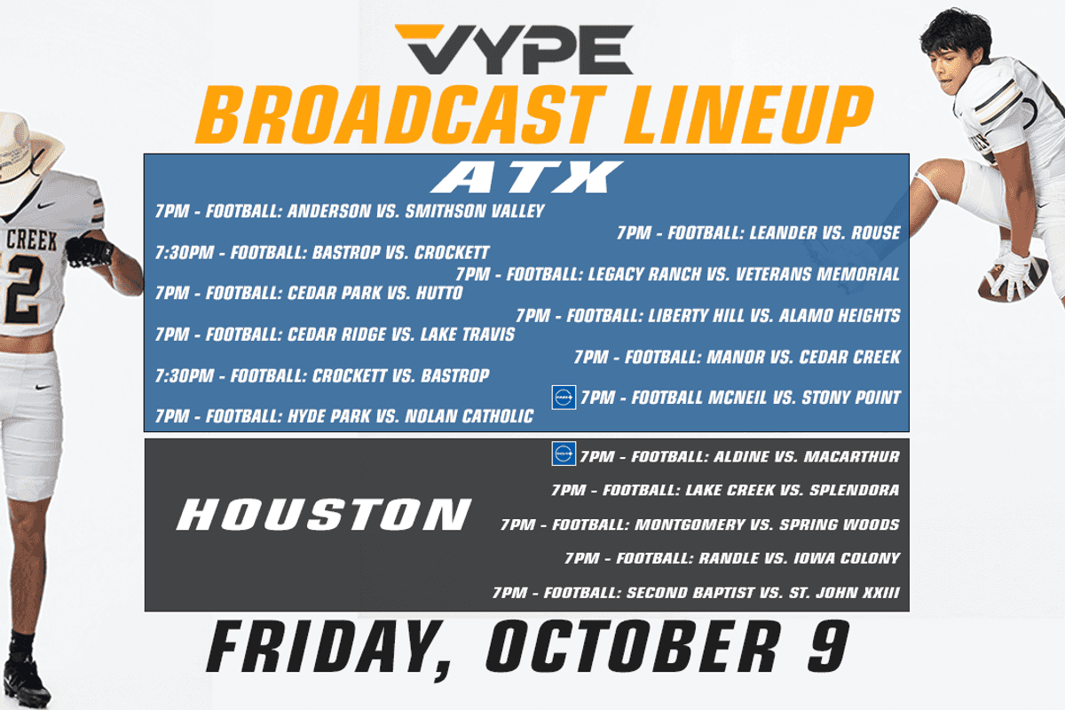 VYPE Live Lineup - Friday 10/9/26