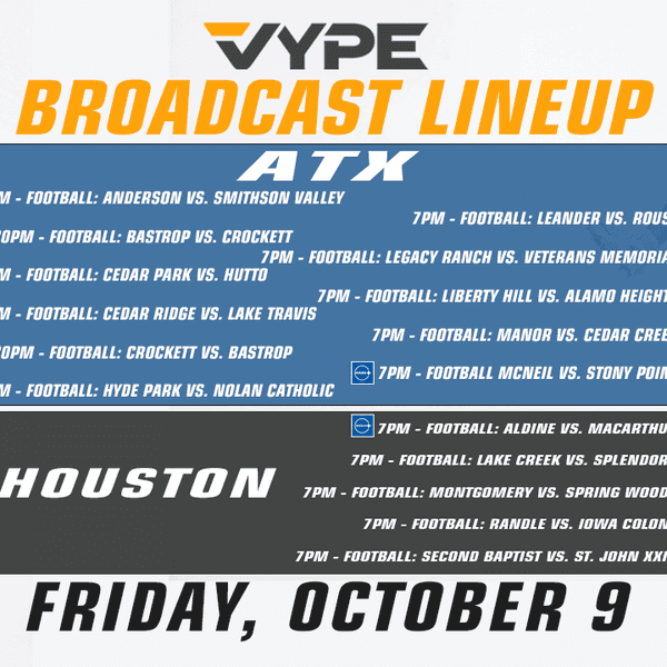 VYPE Live Lineup - Friday 10/9/26