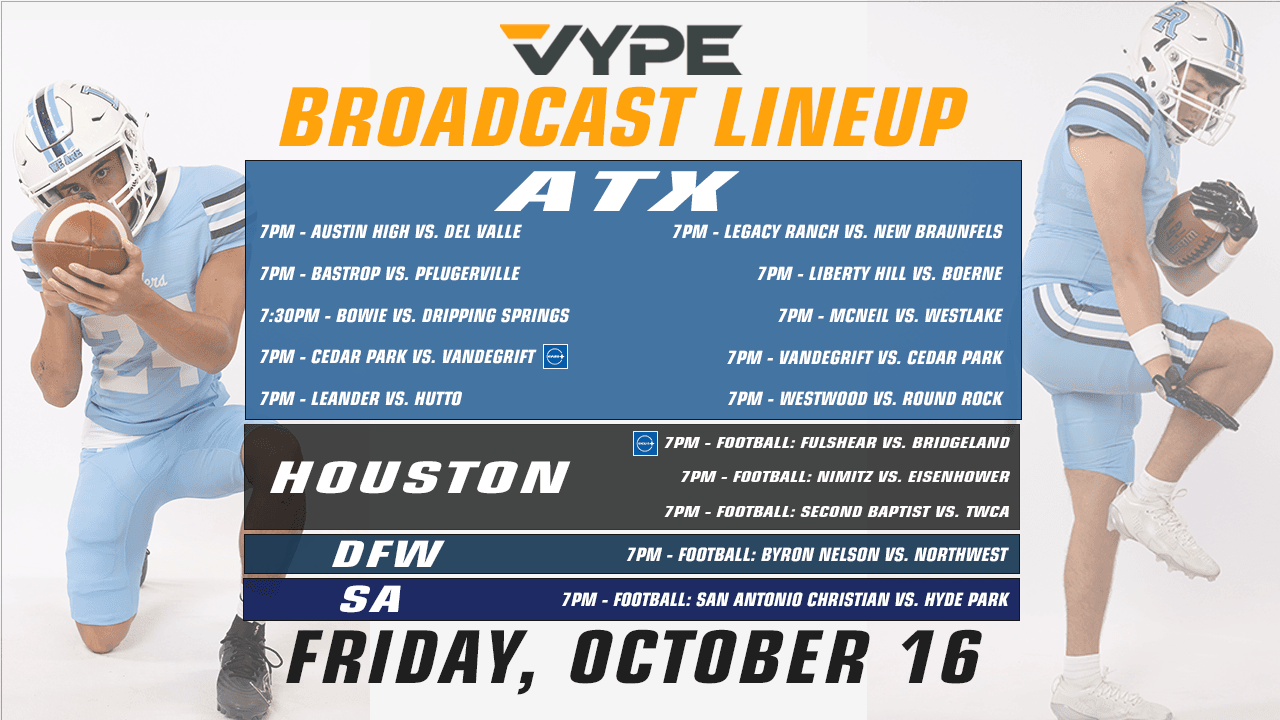VYPE Live Lineup - Friday 10/16/26