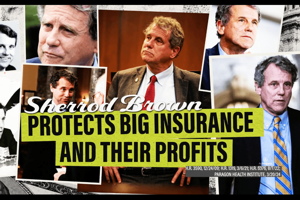 sherrod brown insurance ad
