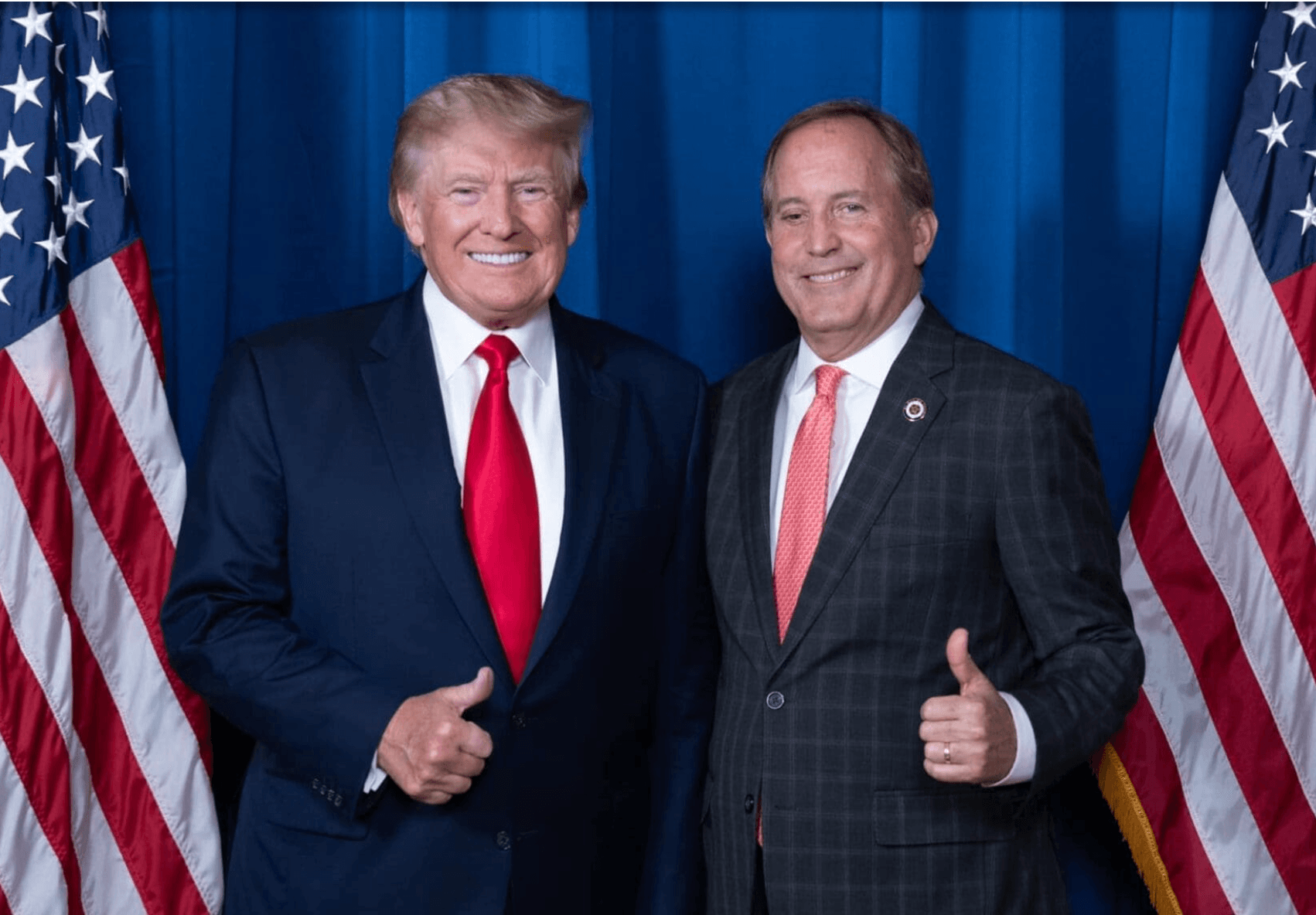 Donald Trump and Ken Paxton