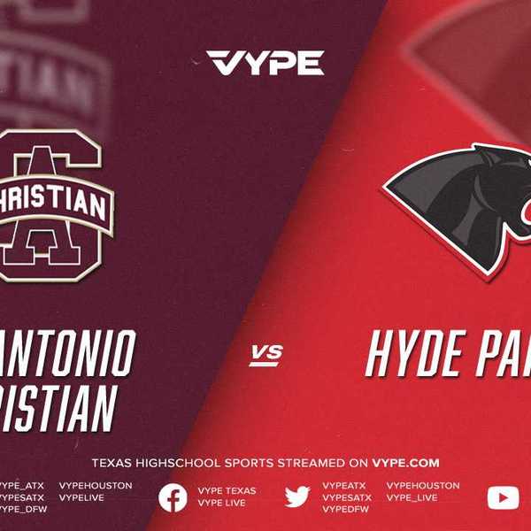 7PM - Football: San Antonio Christian vs. Hyde Park
