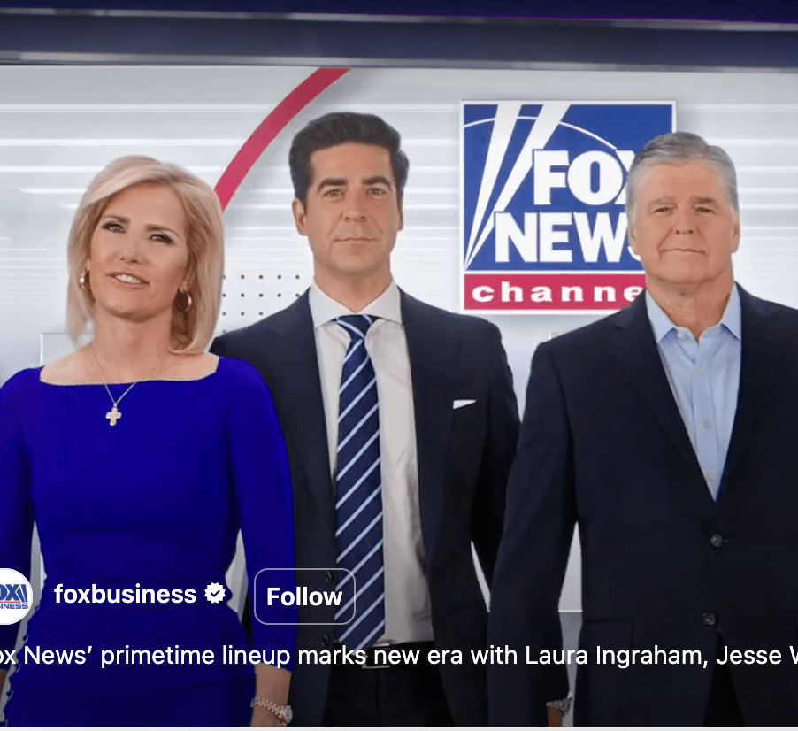 Ingraham, Watters, Hannity