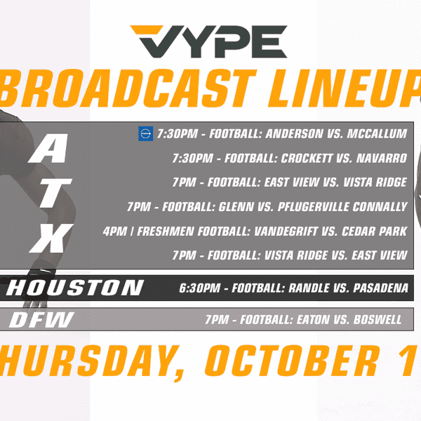 VYPE Live Lineup - Thursday 10/15/26