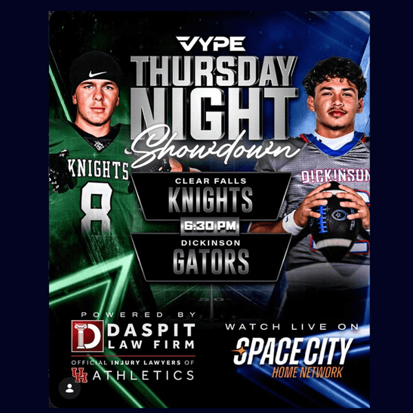 7PM - Vype Thursday Night Showdown: Clear Falls vs. Dickinson