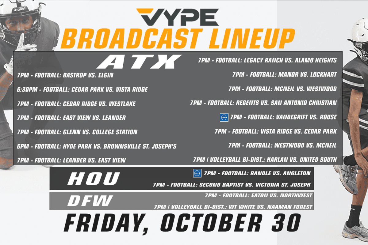 VYPE Live Lineup - Friday 10/30/26