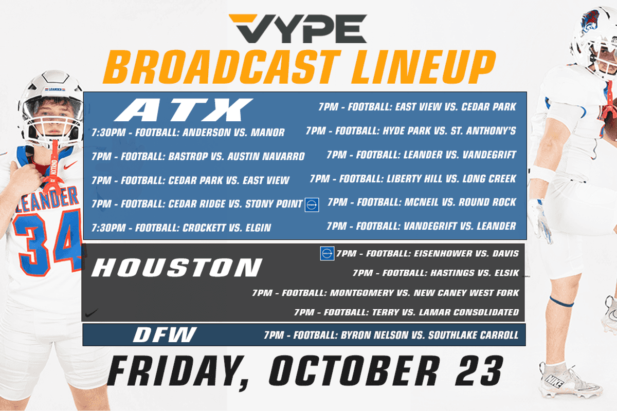 VYPE Live Lineup - Friday 10/23/26