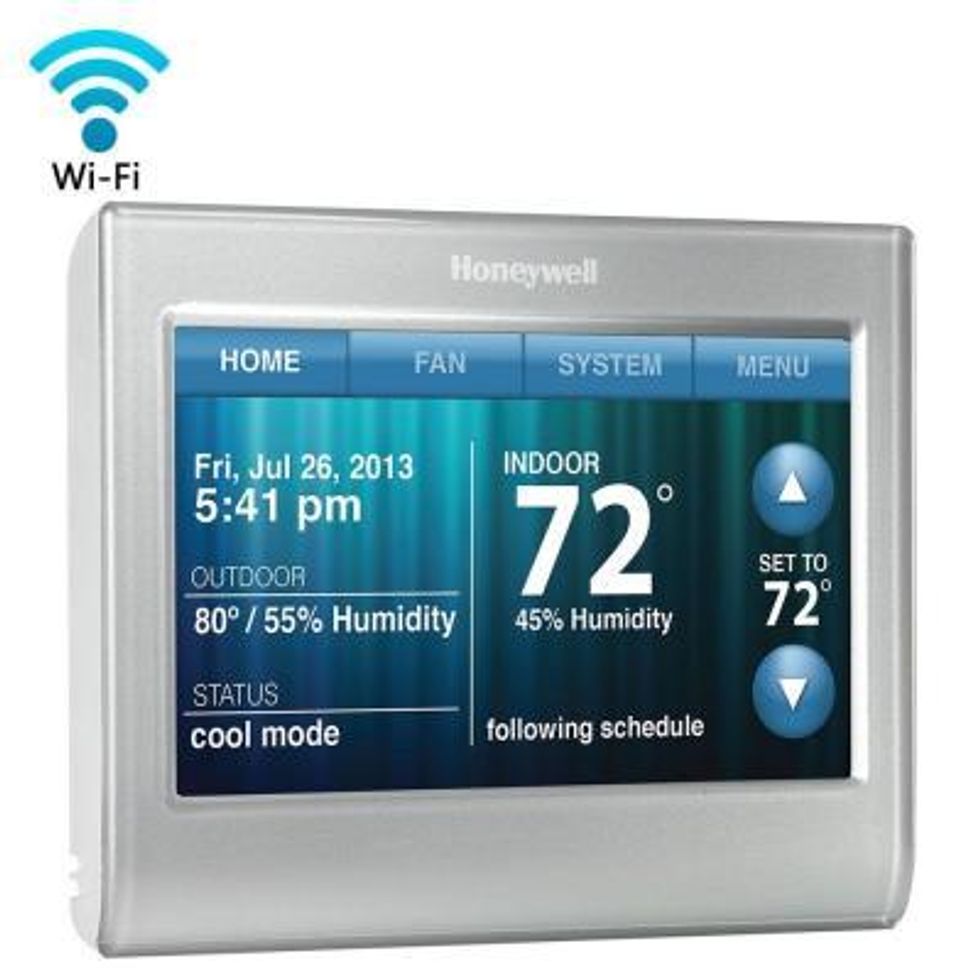 a photo of Honeywell smart Wi-Fi thermostat