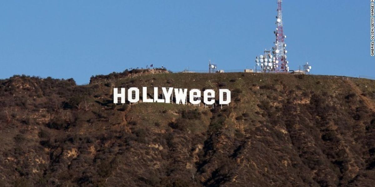 The Hollywood Sign Was Altered to Read "Hollyweed"