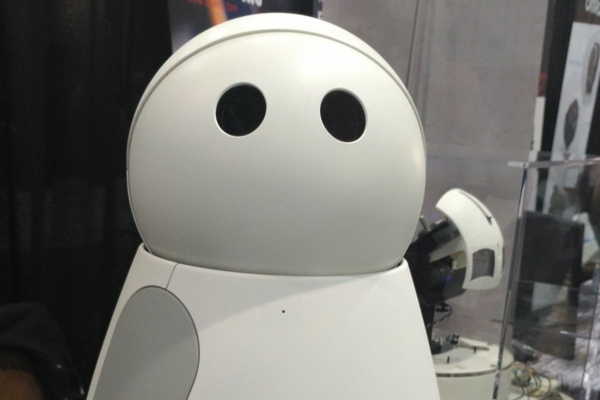 a photo of a robot at CES Show