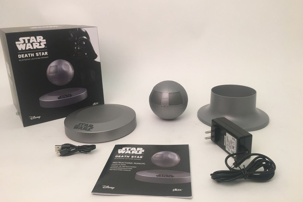 a photo of Death Star bluetooth speaker unboxed