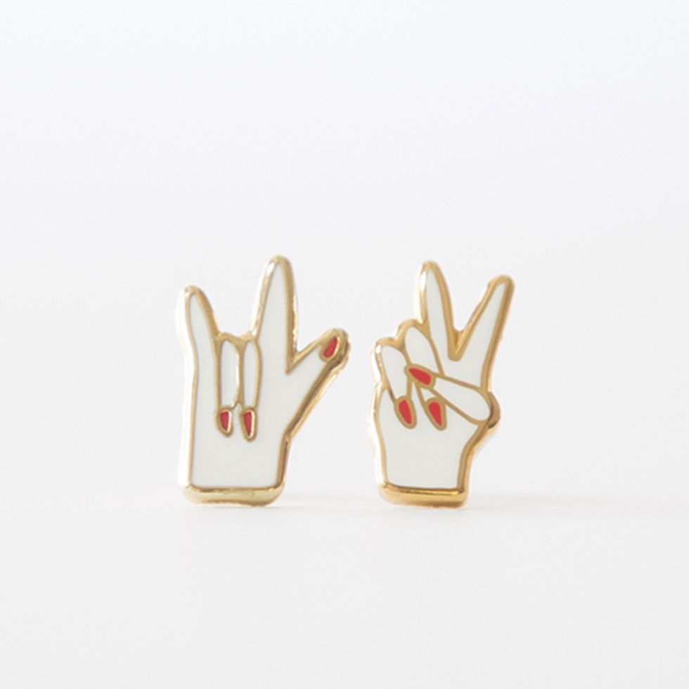 Peace & Love Earrings from Yellow Owl Workshop