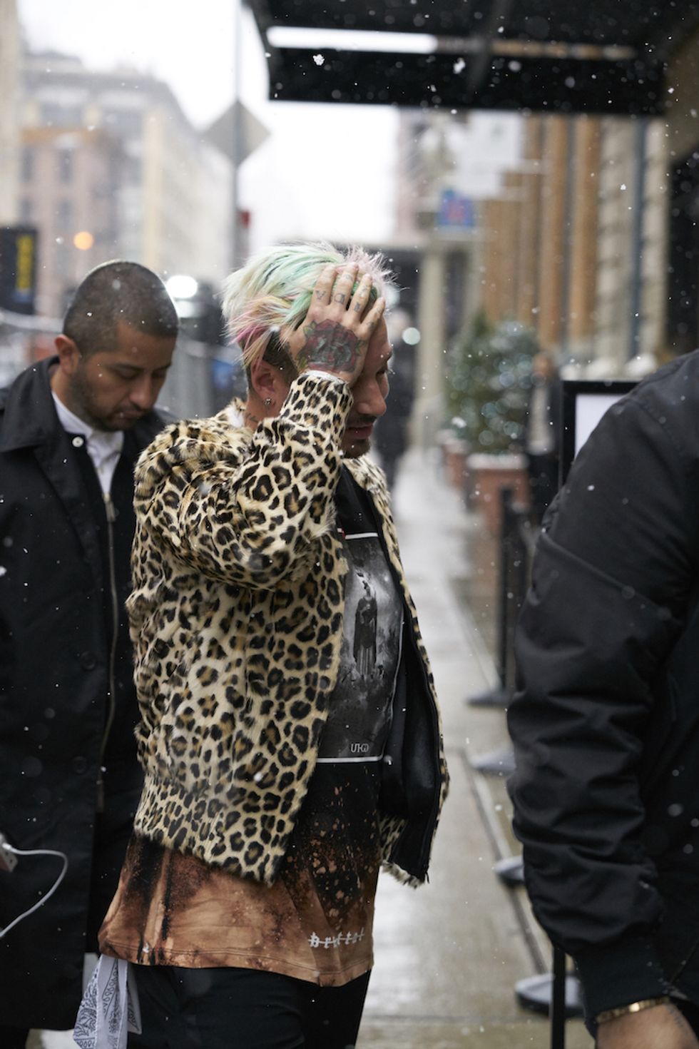 Sherbet hair and leopard print