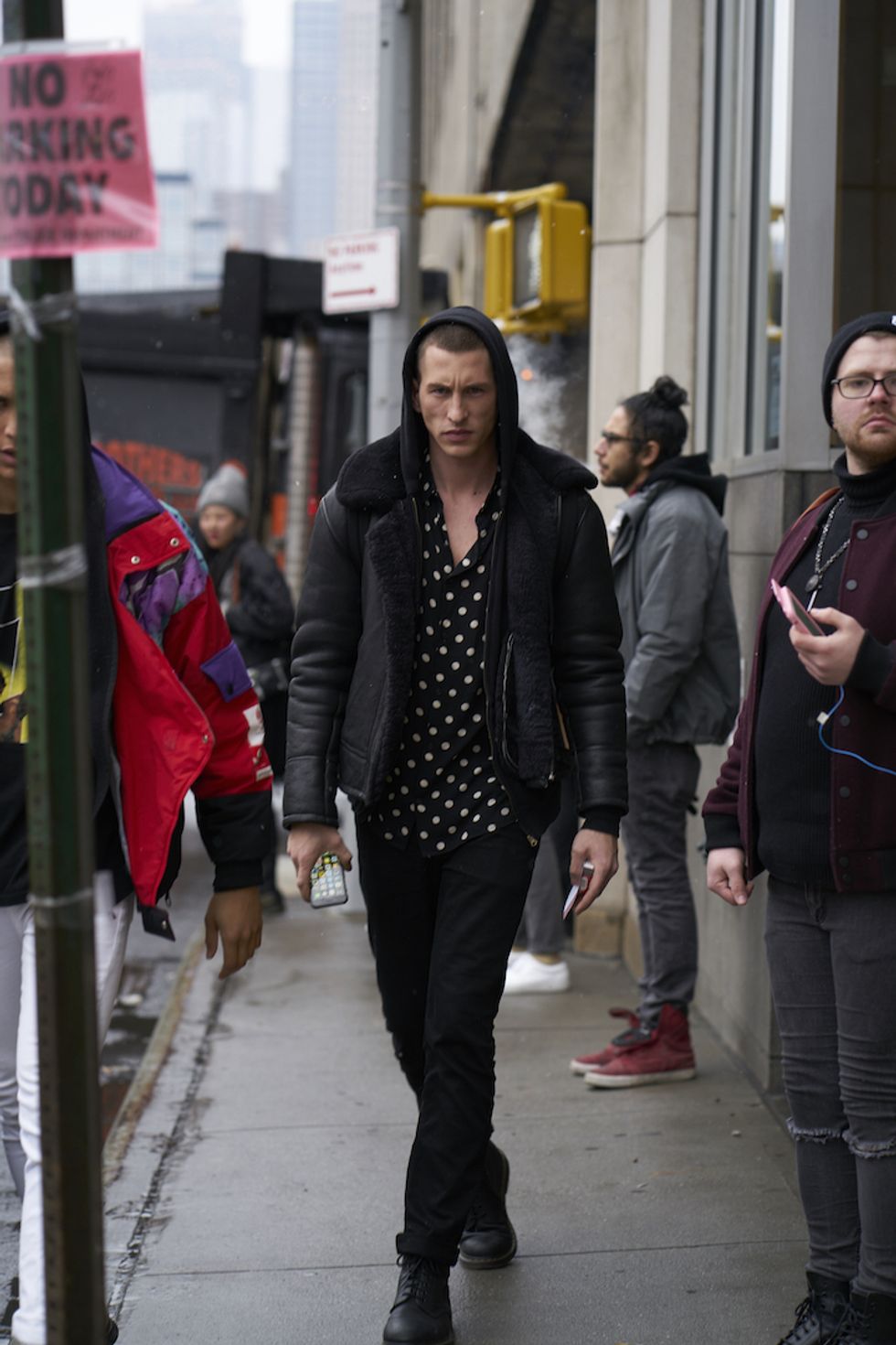 All black and a good scowl never goes out of style 
