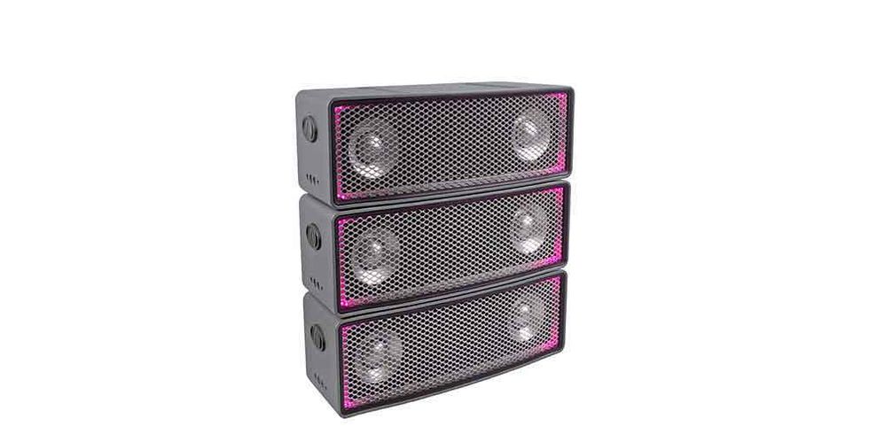 Product shot of aiFi stackable Bluetooth speakers