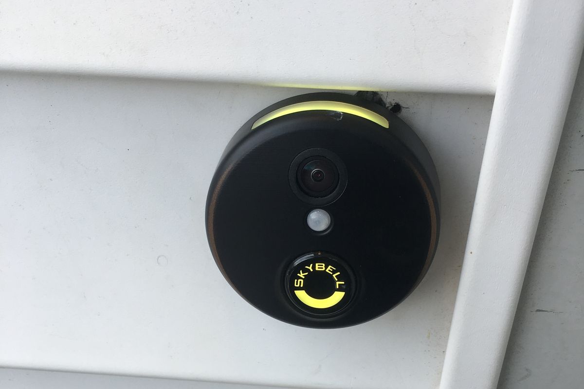 a photo of SkyBell HD video doorbell