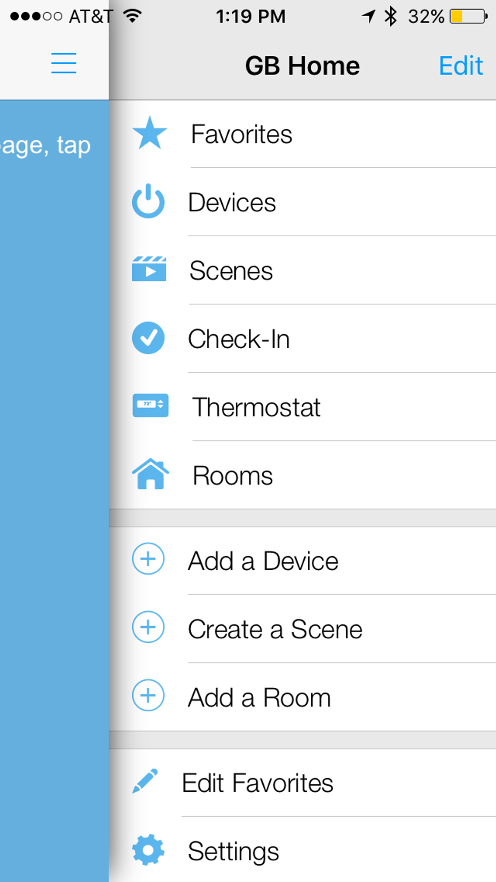 A screenshot of Insteon dashboard in Insteon app