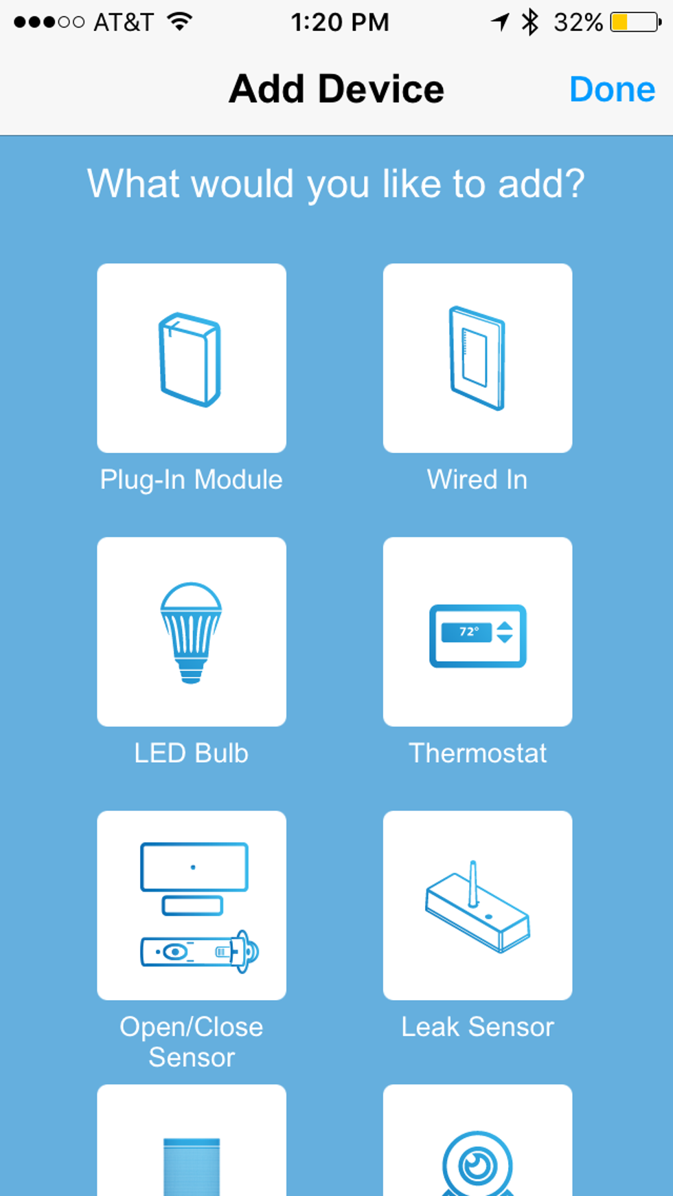 A screenshot of Add a Device section in Insteon app