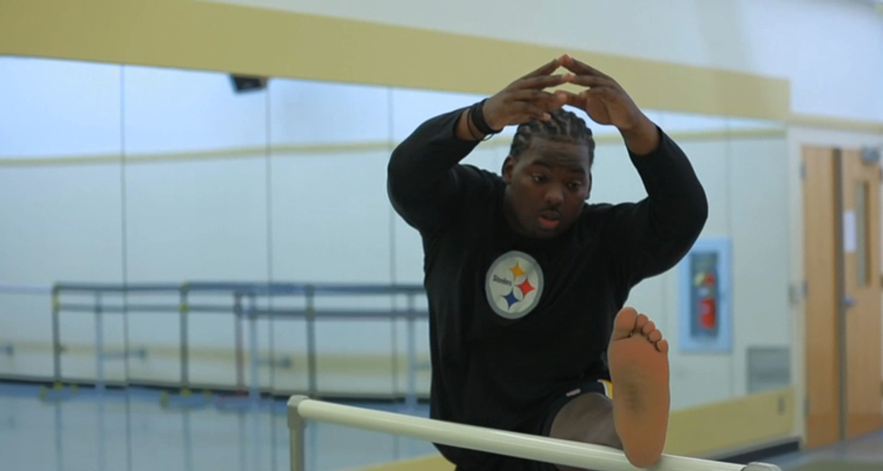 Are You Ready for Some Football [Players in Ballet Class]? Dance Spirit