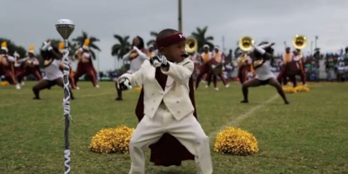 Here Is a Baby Drum Major to Make Your Friday Dance Spirit