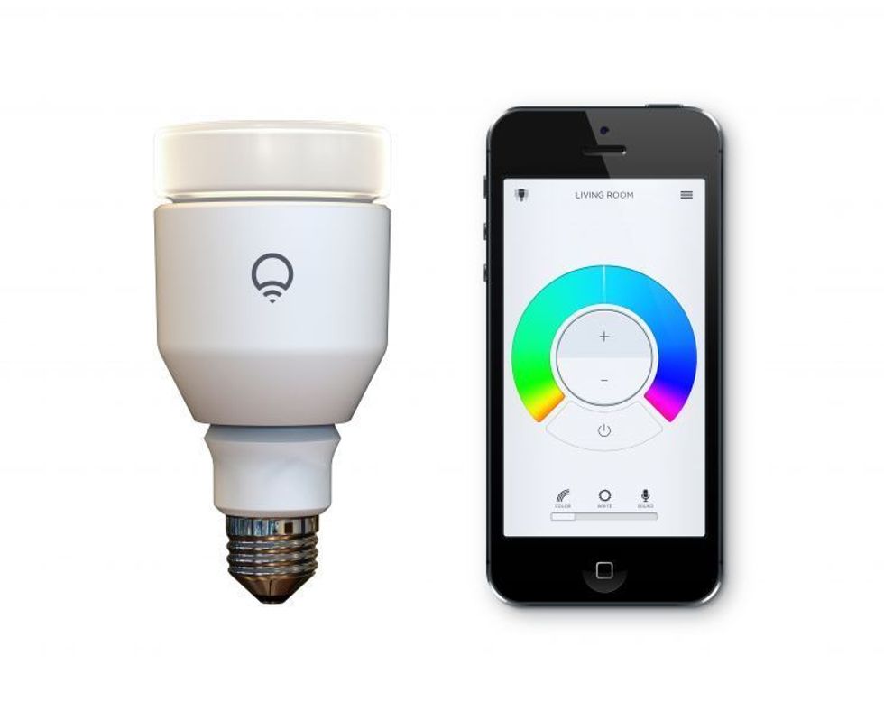 Lifx smart light bulb and an iPhone