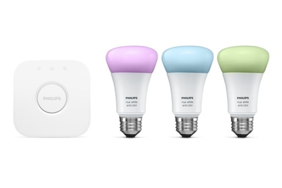 photo of philips hue smart light bulbs and hub