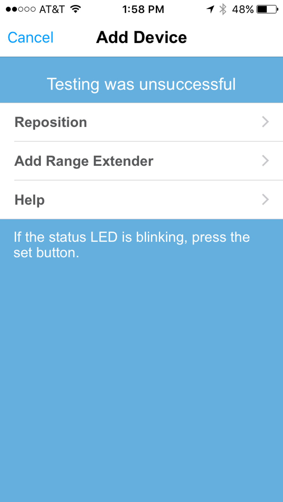 A screenshot of the Add a Device to Insteon. app