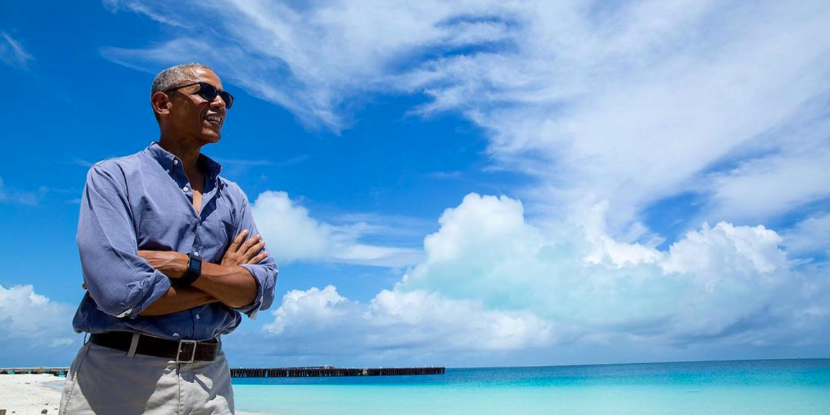 The Obamas Are Having the Best Time on Vacation with Oprah and Tom Hanks