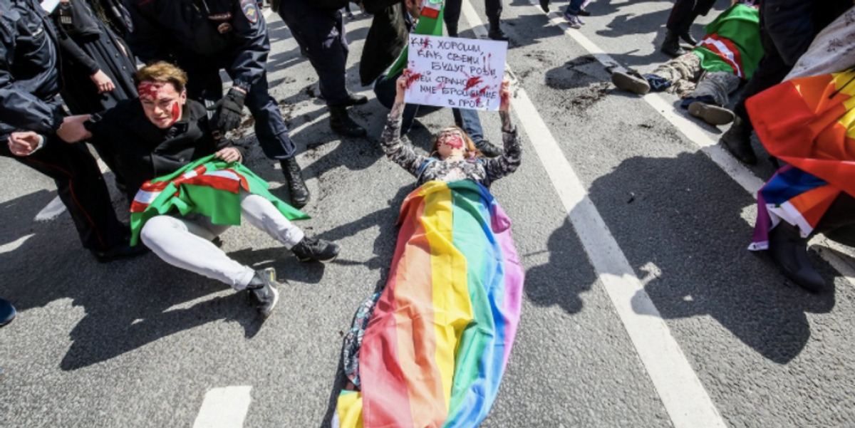 Activists Arrested For Protesting Chechnya's Abuse of LGBTQ People