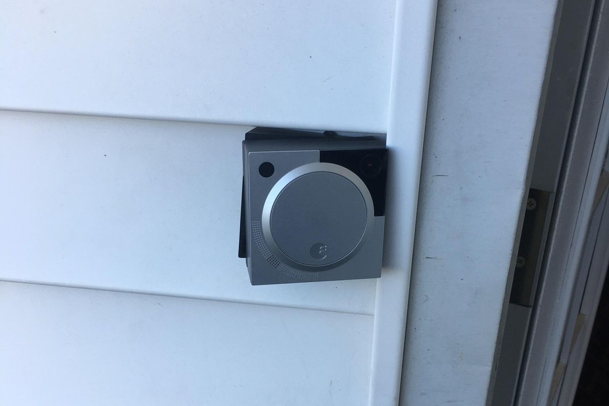 a photo of August Video Doorbell Cam on a house