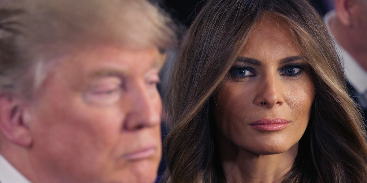 Melania Makes Sure to Hold Donald's Hand in Front of Cameras After Swatting Video