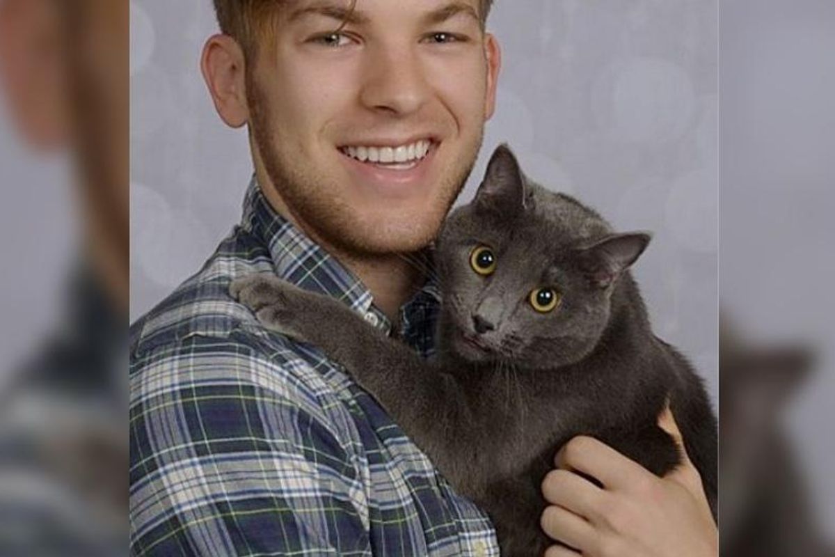 "I got professional pictures with my cat but they ended up looking like engagement photos"