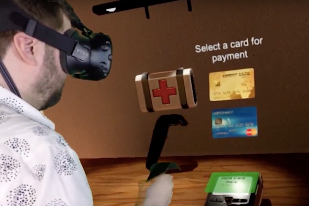 Virtual reality shopping, but with real credit cards