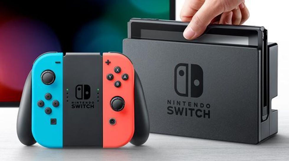 Picture of Nintendo Switch  gaming console.