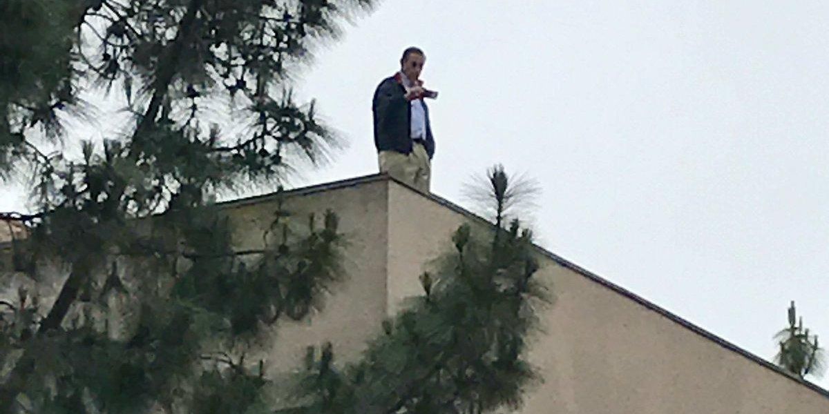 Wow, Here is a GOP Congressman Literally Hiding on the Roof to Avoid Angry Constituents