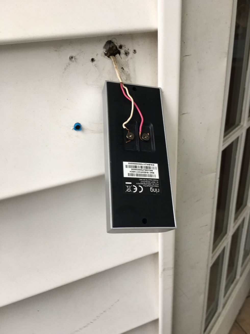 a photo of connecting the bell wires to Ring Video Doorbell Pro