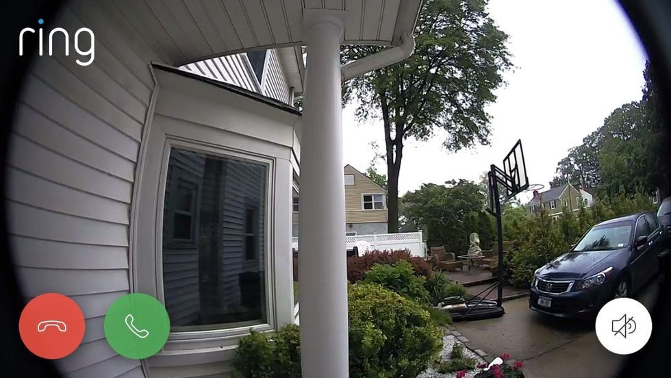 a screenshot of the video feed from Ring Video Doorbell Pro in the Ring the app