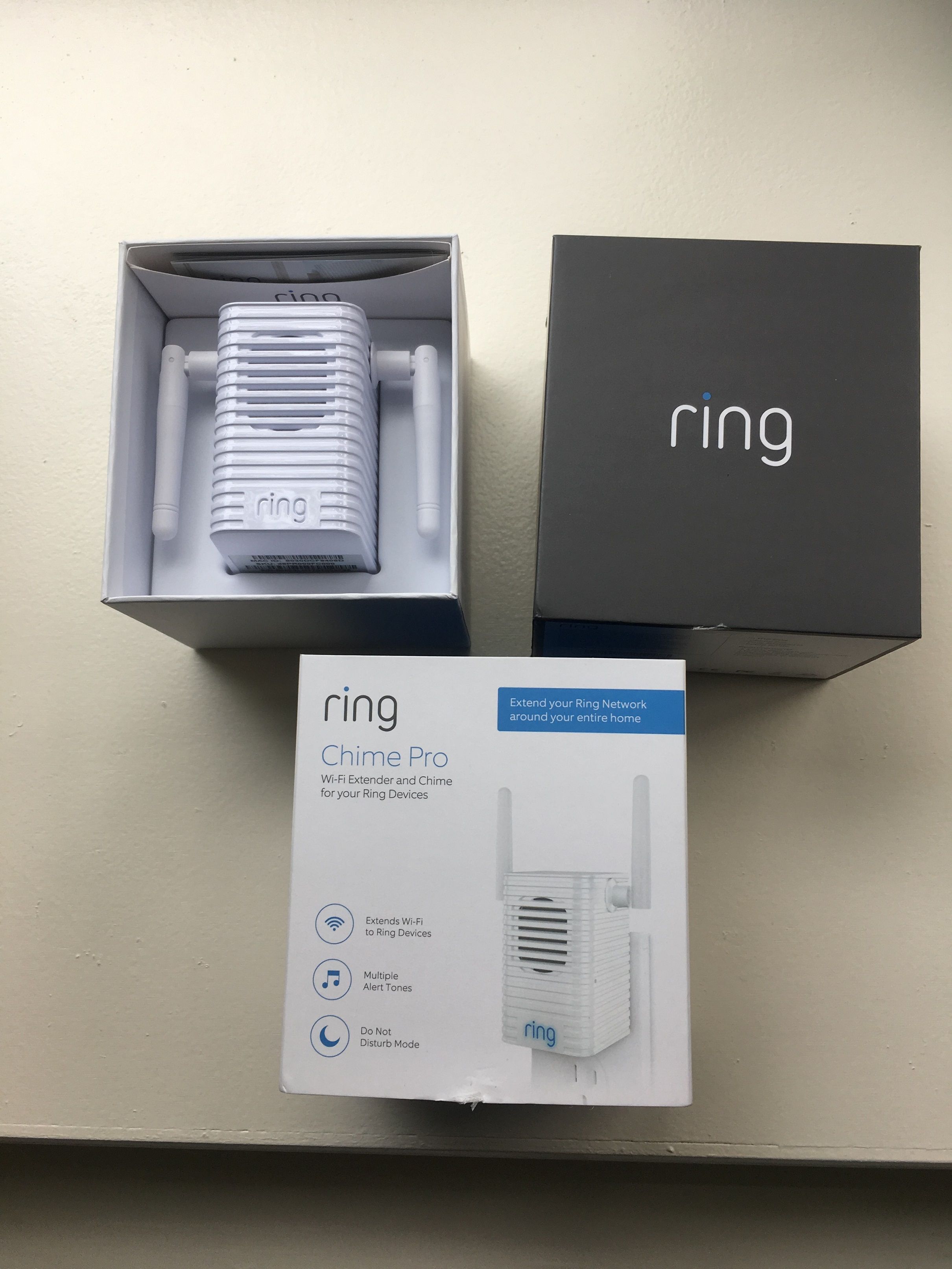 ring video doorbell and chime
