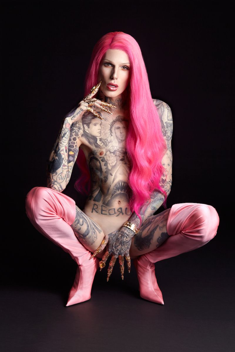 Jeffree Star Cosmetics - Back on the tattoo table.... Kat Von D is doing a  portrait of Divine on me! | Facebook