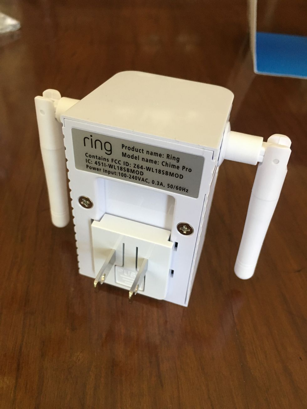 Ring Chime Pro의 뒷면 사진