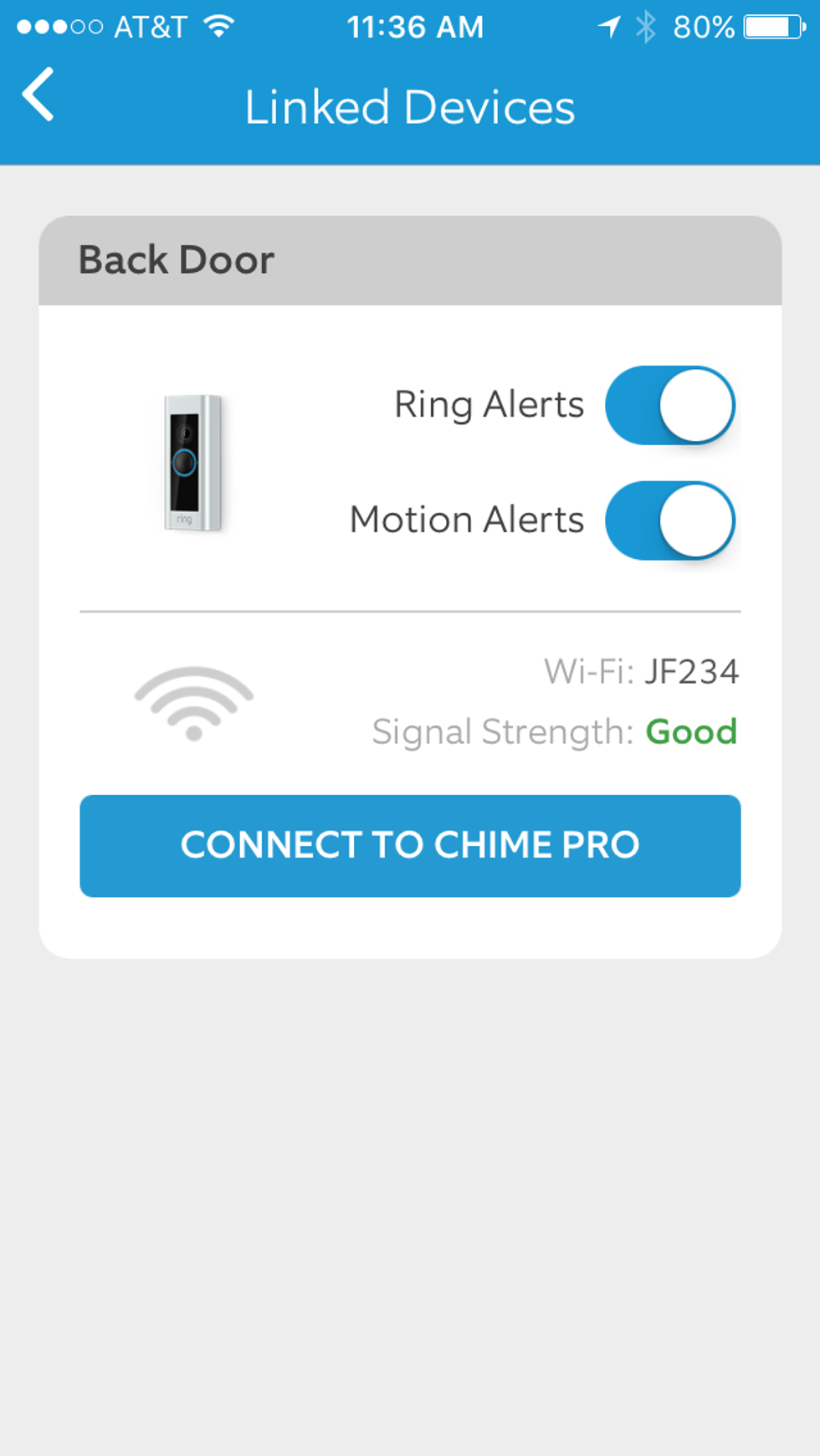 a screenshot of Ring app