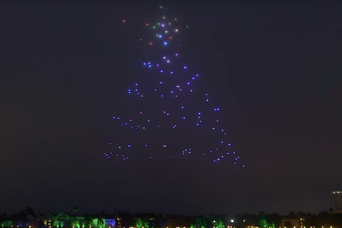 Drone swarms light up a sky near you