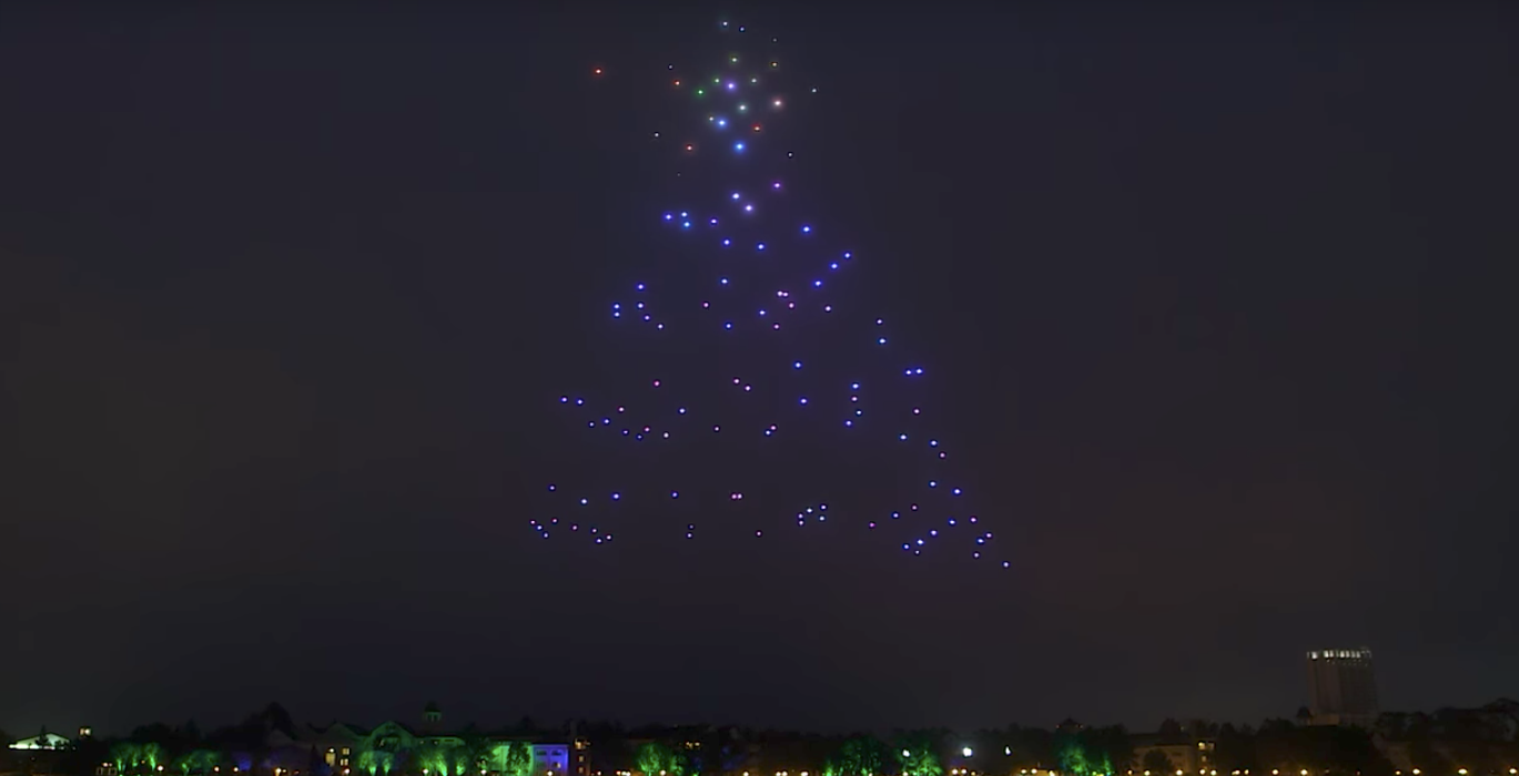 Drone swarms light up a sky near you