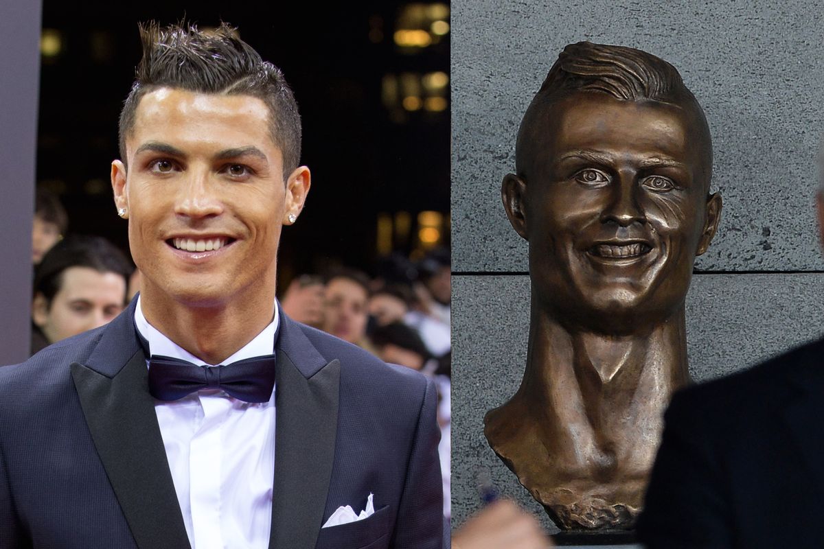Infamous Cristiano Ronaldo bust gets much-needed makeover