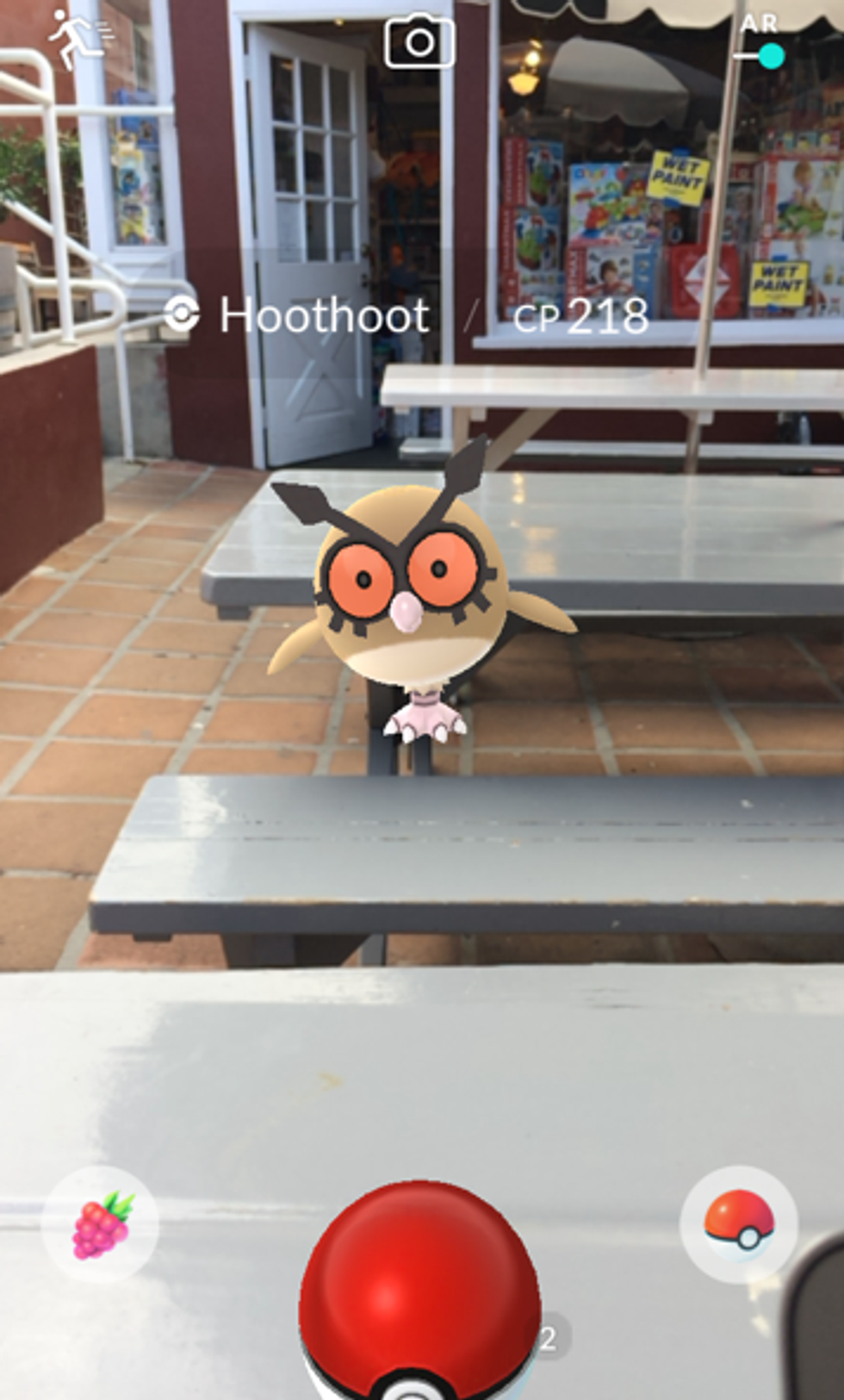 screenshot from Pokemon Go app