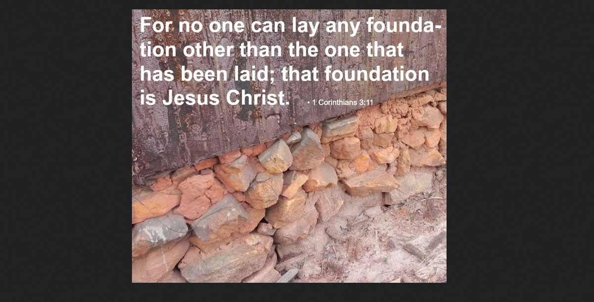 Build Your Foundation On Christ